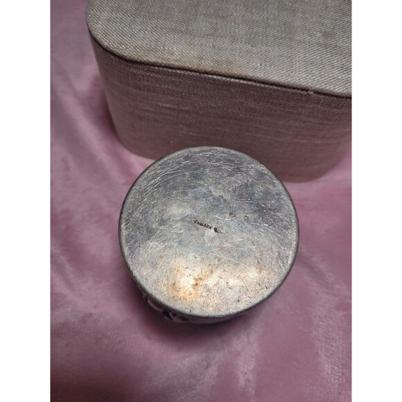 Antique Vtg Hans Jensen Silver Plate Cup Tin Denmark Story Scene - Picture 6 of 7